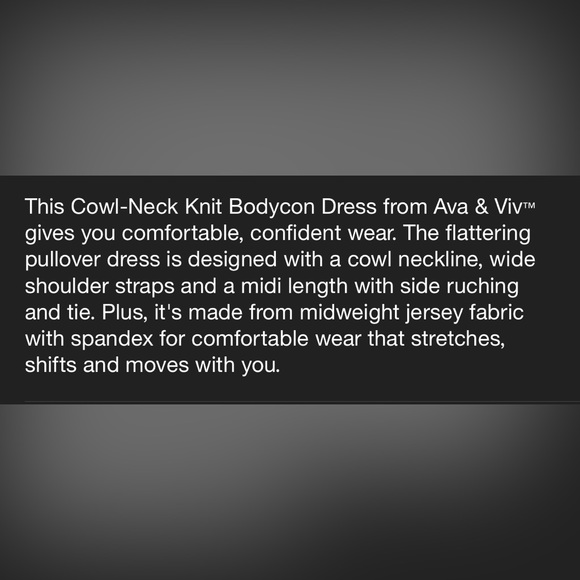 New Cowl Neck Knit-Bodycon MIDI Dress- Purple - Picture 3 of 4